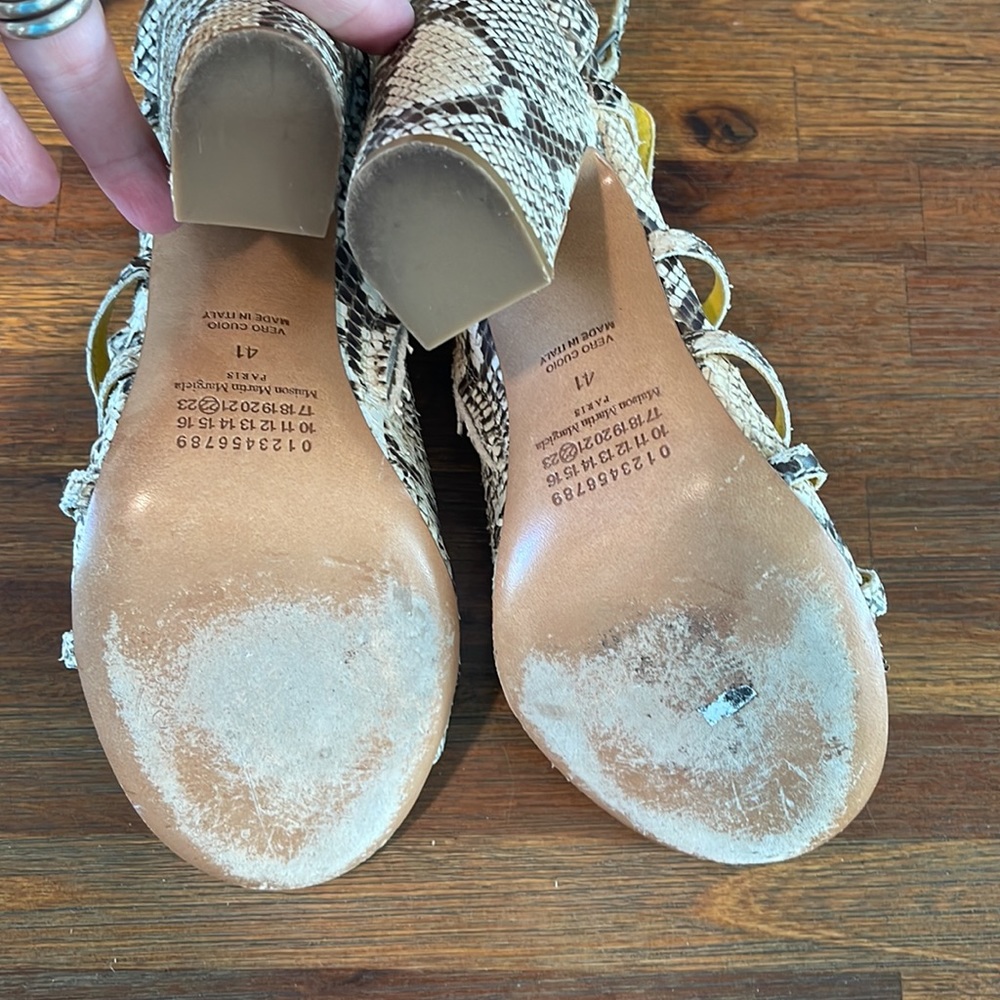 Maison‎ Martin Margiela Python Leather Gladiator Sandals Heels - 41 10 - Picture 9 of 16